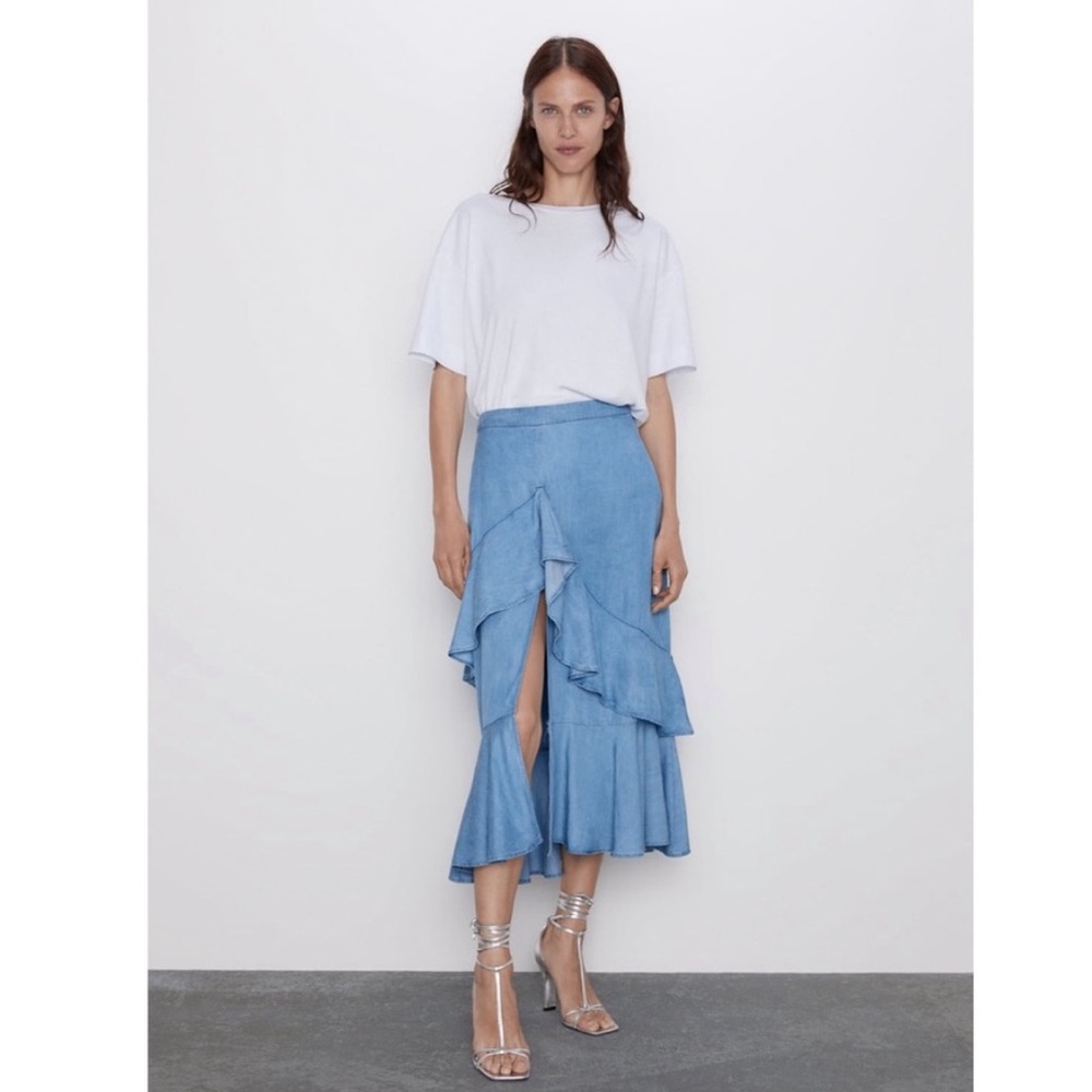 ZARA | MIDI SKIRT - Picture 4 of 13